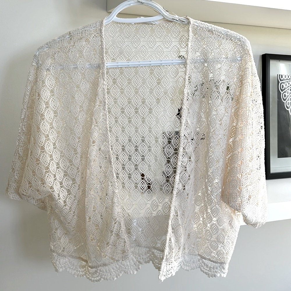 Crochet Knit Coastal Cowgirl Shirt Cardigan